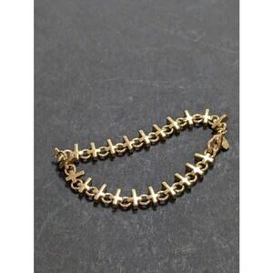 Funky Vintage Fashion Bracelet Premier Designs Cross goldtone Crosses